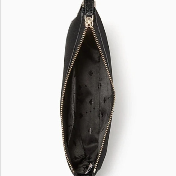 Kate Spade Black Glitter Crossbody Bag Zip Top Evening NWT - Picture 6 of 7
